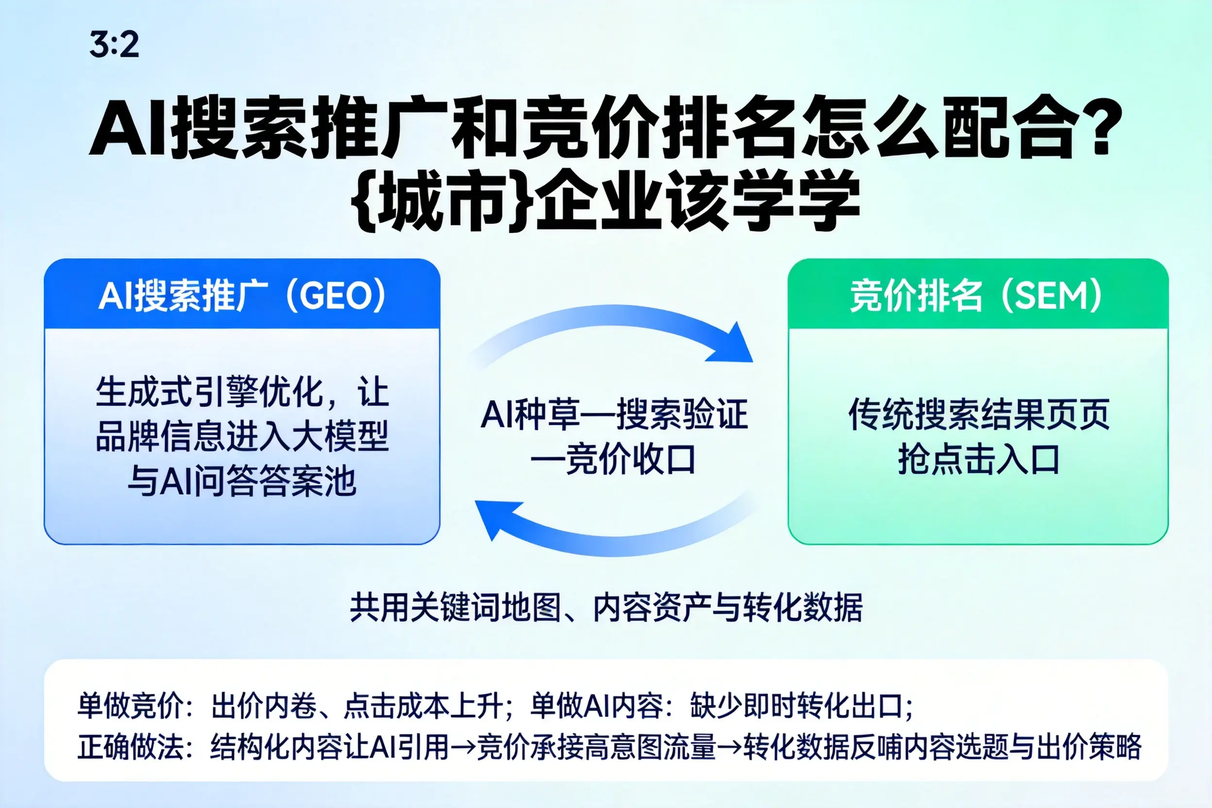 AI搜索推广和竞价排名怎么配合?延安企业该学学